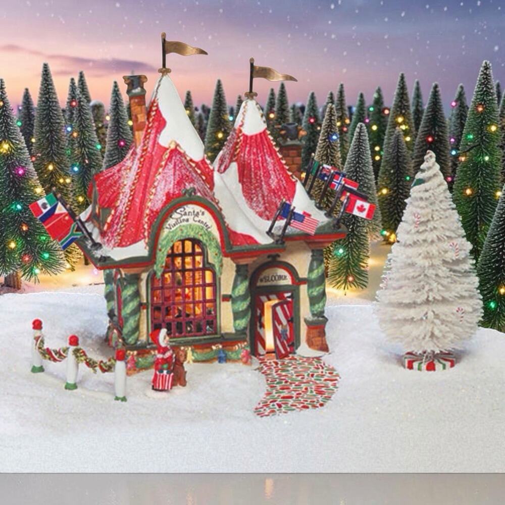 Vintage 1999 Dept 56 "Santa's Visiting Center" Gift Set North Pole Series NEW